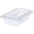thumbnail image 4 of Soro Essentials- Quarter Size Polycarbonate Solid Food Pan Lid with Handle Clear Color- Food Pan Lid Plastic Pan Lid with Handle Restaurant Commercial Hotel Food Pan Cover for Food Fruits Vegetables, 4 of 5