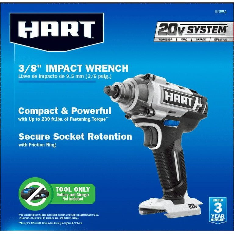 HART 20-Volt Cordless 3/8-inch Impact Wrench (Battery Not Included) HART 20-Volt Cordless 3/8-inch Impact Wrench (Battery Not Included)