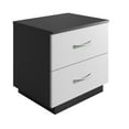 thumbnail image 6 of Boyd Sleep Hamilton Double Drawer Nightstand, Black with White Drawers, 6 of 8