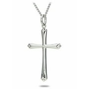 Women's Stainless Steel Thin Cross Necklace-John 19:30 by Shields of Strength
