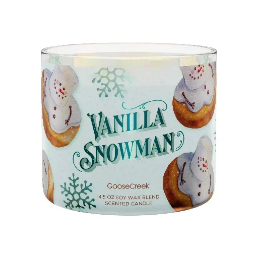 Goose Creek Vanilla Snowman Scented Candle, 14.5 oz