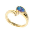 thumbnail image 2 of RAINBOW SURPRISE 18KT GOLD PLATED AUSTRALIAN BLACK OPAL RING, 2 of 4