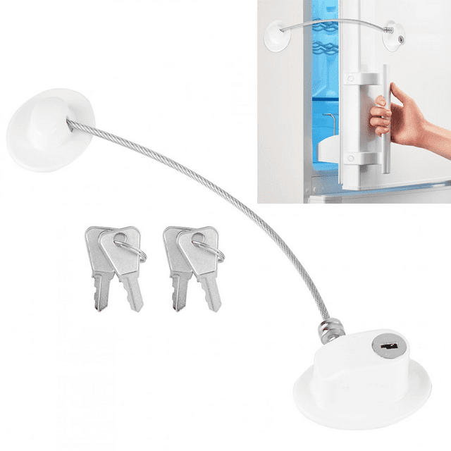 Amerteer Baby Safety Lock for Refrigerator, Window Stopper with Keys
