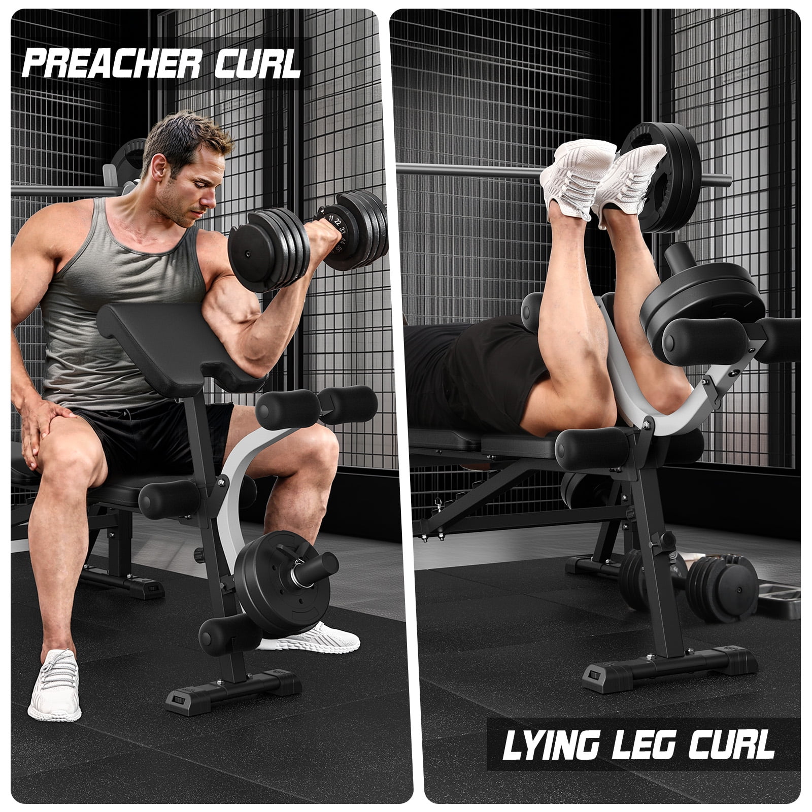 FLYBIRD Olympic Weight Bench - Adjustable Press with Rack, Leg Developer & Preacher Curl (1000Lbs/2025)