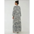 thumbnail image 6 of Printed Long Sleeve Viscose Maxi Dress, 6 of 7