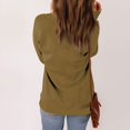 thumbnail image 5 of Kagetolytai Womens Tops Womens Casual V Neck Sweatshirt Loose Soft Long Sleeve Pullover Tops Solid Shirts With Side Pockets Plus Size Tops for Women Dark Green 3X, 5 of 7