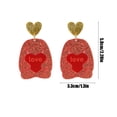 thumbnail image 3 of HongHeng Clearance Under $2.00 Valentine's Day Temperament and Fashionable Trend Versatile Earrings Jewelry Female, 3 of 6