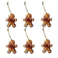 thumbnail image 1 of 6 colgantes de muñeco de jengibre Perfecl adorno decorativo para colgar en Navidad Estilo A, 1 of 8