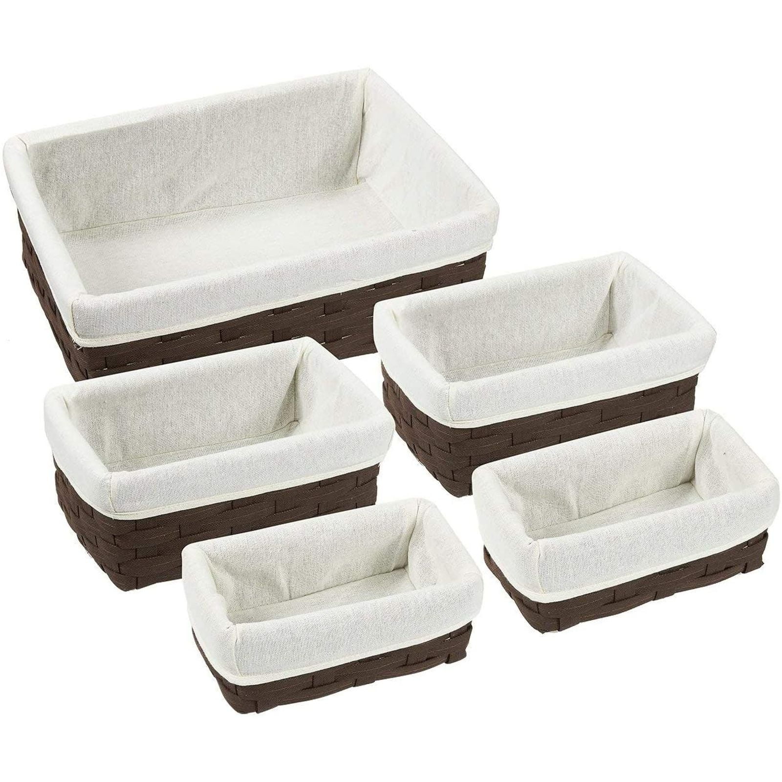 Brown Storage Organizers For Shelves, Baskets For Shelves
