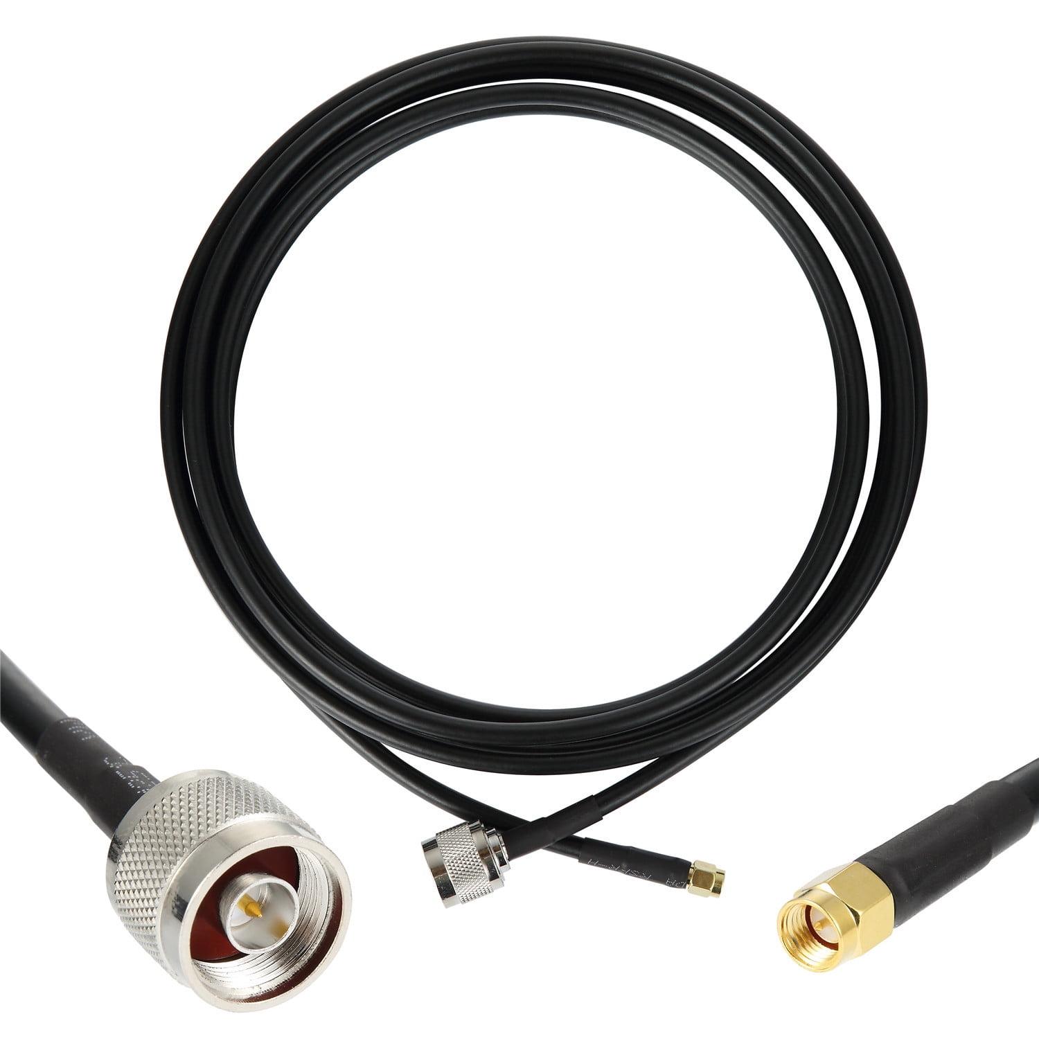 US MADE LMR-240  75FT  N  male to BNC Male  COAX CABLE CB,HAM,SCANNER 