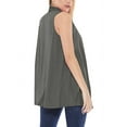 thumbnail image 3 of Women's Sleeveless Long Body Open Draped Front Solid Cardigan Vest S-3XL, 3 of 4