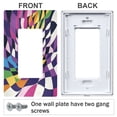 thumbnail image 3 of Yayeee Rocker Switch Wall Plate 1-Gang 4.6"x2.9" Home Decorative Outlet Cover, Purple Wavy Plaid, 3 of 6