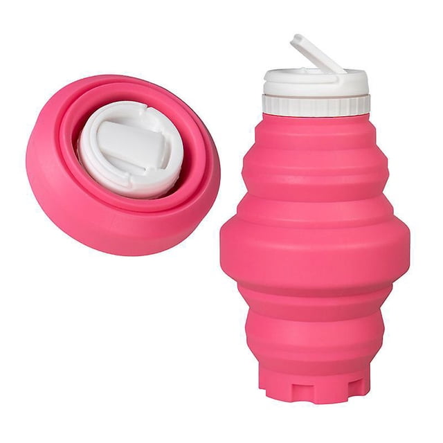 Botella de agua plegable, tapa con boquilla de 550 ml: ultraplegable, apta para viajes, silicona de calidad alimentaria