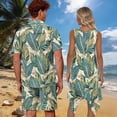 thumbnail image 2 of Yuyamidu Couples Outfits Matching Sets Summer Dresses for Women Mens 2 Piece Short Set Sleeveless Tank Midi Asymmetrical Dress Mens Shirt and Shorts Set Matching Couples Vacation Outfits Man S, 2 of 5