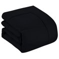 thumbnail image 2 of KriKac 7 Piece Comforter Set Bag Solid Color All Season Soft Down Alternative Blanket & Luxurious Microfiber Bed Sheets, Black, Queen, 2 of 6