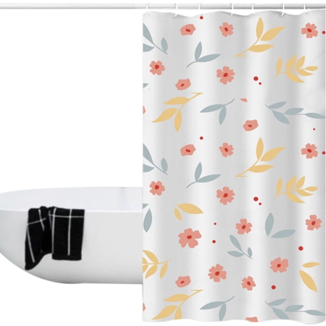 Coofit Shower Curtain Waterproof Patterned: 71"x86" Bathroom Curtain Bath Curtain Liner