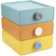 thumbnail image 1 of Organizador de almacenamiento de plástico de 3 cajones Juego de cajones de organización de escritorio apilables para maquillajes, suministros dentales, cuidado del cabello, baño, dormitorio, escritori Namotu YZY1504, 1 of 6