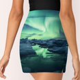 thumbnail image 3 of Aurora Starry Sky Women's High Short Skirt, High Waisted Mini Skirt with One Side Pocket, 3 of 5