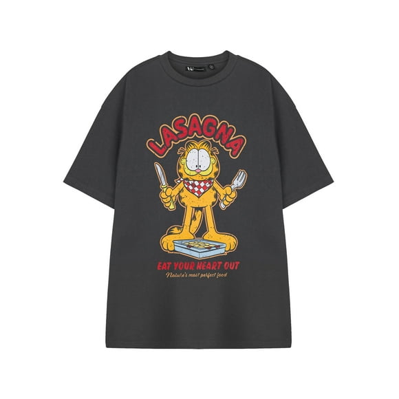 Garfield T-Shirt à Manches Courtes Gris pour Hommes