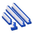 thumbnail image 4 of 50 unidades de portavasos para 2 tazas con envoltorio floral, caja de embalaje para llevar con asa para café. azul, 4 of 9