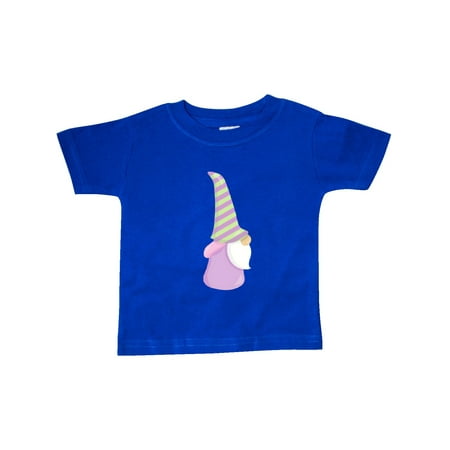 

Inktastic Cute Gnome Garden Gnome White Beard Striped Hat Gift Baby Boy or Baby Girl T-Shirt