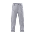thumbnail image 3 of Plebaso Boys Basic School Uniform Pants High Waist Straight Leg Pull on Trousers Casual Kids Pants with Pockets, 3 of 7