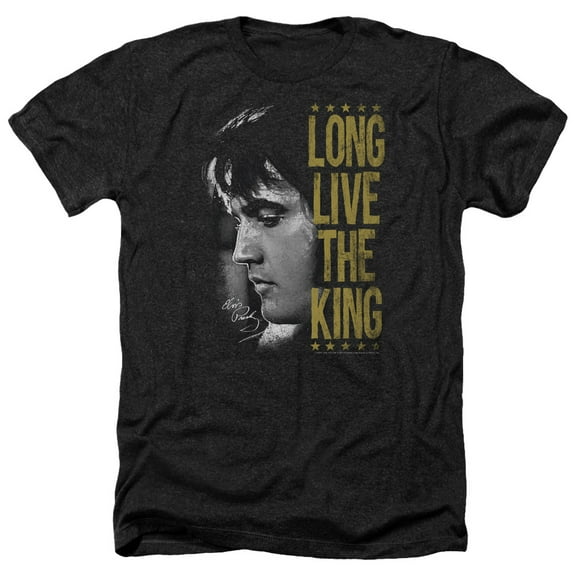 Elvis Presley - Long Live The King - Heather Short Sleeve Shirt - Large