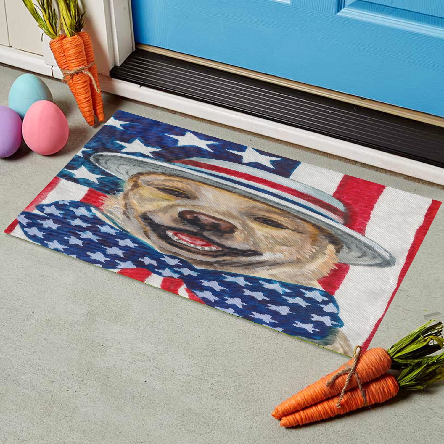 American Flag Door Mat,Christmas Doormat Decorative Indoor Outdoor