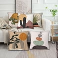 thumbnail image 4 of CNKOO Cushion Case Wrinkle Resistant Wide Application Polyester Decorative Leaves Printed Pillow Cover Home Supplies, 4 of 12