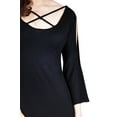 thumbnail image 4 of Women's Abstract Neck Split-Sleeve Dress, 4 of 5
