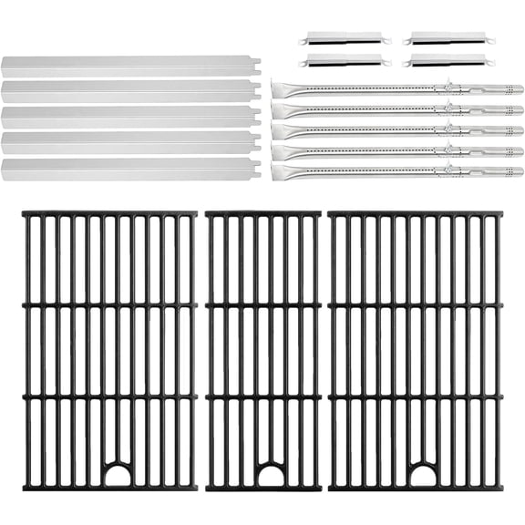 Grill Replacement Parts for Charbroil 5 Burner Gas Grill Parts Performance Cooking Grates Heat Plates Shields Burner Carryover Tubes