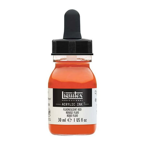 Liquitex Professional Acrylic Ink - Fluorescent Red, 30 ml