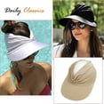thumbnail image 4 of Sombrero de sombrilla hueco elástico resistente a los rayos UV Sombrero de sombrilla de doble cara, adecuado para deportes de playa al aire libre para mujeres, caminatas, vacaciones de golf MFZFUKR BST3017470-3, 4 of 6