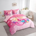 thumbnail image 2 of Erosebridal Cute Mermaid Pattern 7pcs Bedding Comforter Set,Ocean Life Sea Animal Queen Bedding Sets For Girls Teens,Reversible, 2 of 7
