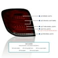 thumbnail image 4 of Spec-D Tuning Red Smoke LED Bar Tail Lights Compatible with 2006-2011 Mercedes-Benz W164 ML-Class, Left + Right Pair Assembly, 4 of 6
