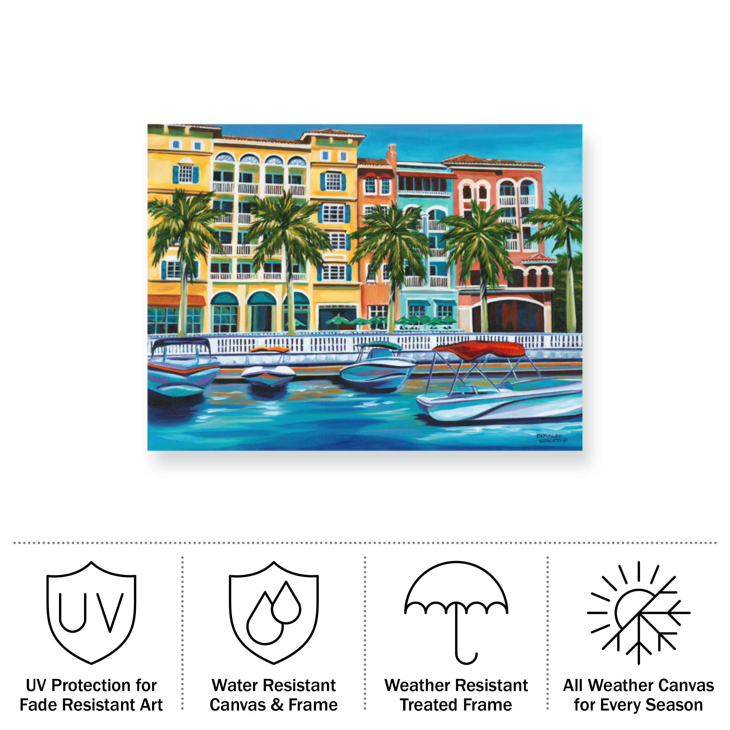 Carolee Vitaletti 'Tropical Rendezvous I' Outdoor Canvas 18x18