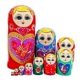 thumbnail image 4 of Matryoshka-juguetes pintados a mano para niños, juego de muñecas apilables de dibujos animados, muñecas rusas anidadas para estante de, 4 of 8