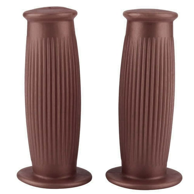 Par de 1 pulgada 25/28 mm motocicleta universal vintage TPU mango manillar agarre café