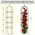 thumbnail image 2 of Bolsa enrejada con forma de obelisco para jardín, Wizard, de 70,87 pulgadas, de metal inoxidable, 2 of 9