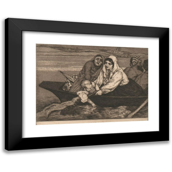 William Strang 14x11 Black Modern Framed Museum Art Print Titled - The Undertakers (1900)
