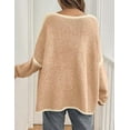 thumbnail image 4 of PRETTYGARDEN Womens Oversized Cardigan Sweaters 2025 Fall Long Lantern Sleeve Knit Open Front Lightweight Sweater, 4 of 10