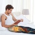 thumbnail image 4 of Yiaed Sunset Meditating Bichon Frise Print Men's Lounge Pants, Loose PJ Bottoms, Long Pajama Pants for Men-, 4 of 5
