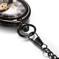 thumbnail image 6 of Vintage Skeleton Automatic Mechanical Pocket Watch Roman Numerals Dial Steampunk, 6 of 8