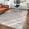 thumbnail image 2 of Couristan Sonnet Capillary 6'6" x 9'6" Grey and Chocolate Indoor Area Rug, 2 of 8