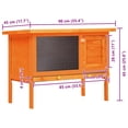 thumbnail image 3 of vidaXL Pull Out Tray Outdoor Large Wooden Rabbit Cage 35.4 x 17.7 x 25.8, 3 of 5
