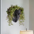 thumbnail image 3 of Pot de Fleurs Visage Créatif à Monter au Mur pour Extérieur Intérieur Noir, 3 of 9