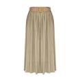 thumbnail image 1 of Jupes à Taille Élastique pour Femmes Jupe Décontractée Évasée Longueur Cheville en Polyester Longueur Régulière 1 Pce, 1 of 8