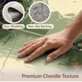 thumbnail image 6 of ODIKA 4'x6' Washable Area Rug Muted Olive Green Fishing Fish Vintage Rustic Angler Scene with Trout Motifs for Dorm Room, Small Living Stain Resistant Low Profile, Easy Care, 6 of 7