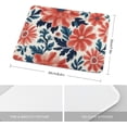 thumbnail image 2 of Boho Mouse Mat, Colored Flower Mouse Pad Boho Decor, Floral Mousepad Non-Slip Rubber Base with Stitched Edges 7.9"x9.8", 2 of 7