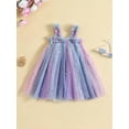 thumbnail image 3 of Bagilaanoe Toddler Baby Girl Summer Dress Stars Print Sleeveless A-line Princess Dresses 12M 18M 24M 3T 4T 5T Kid Patchwork Tulle Skirt, 3 of 9